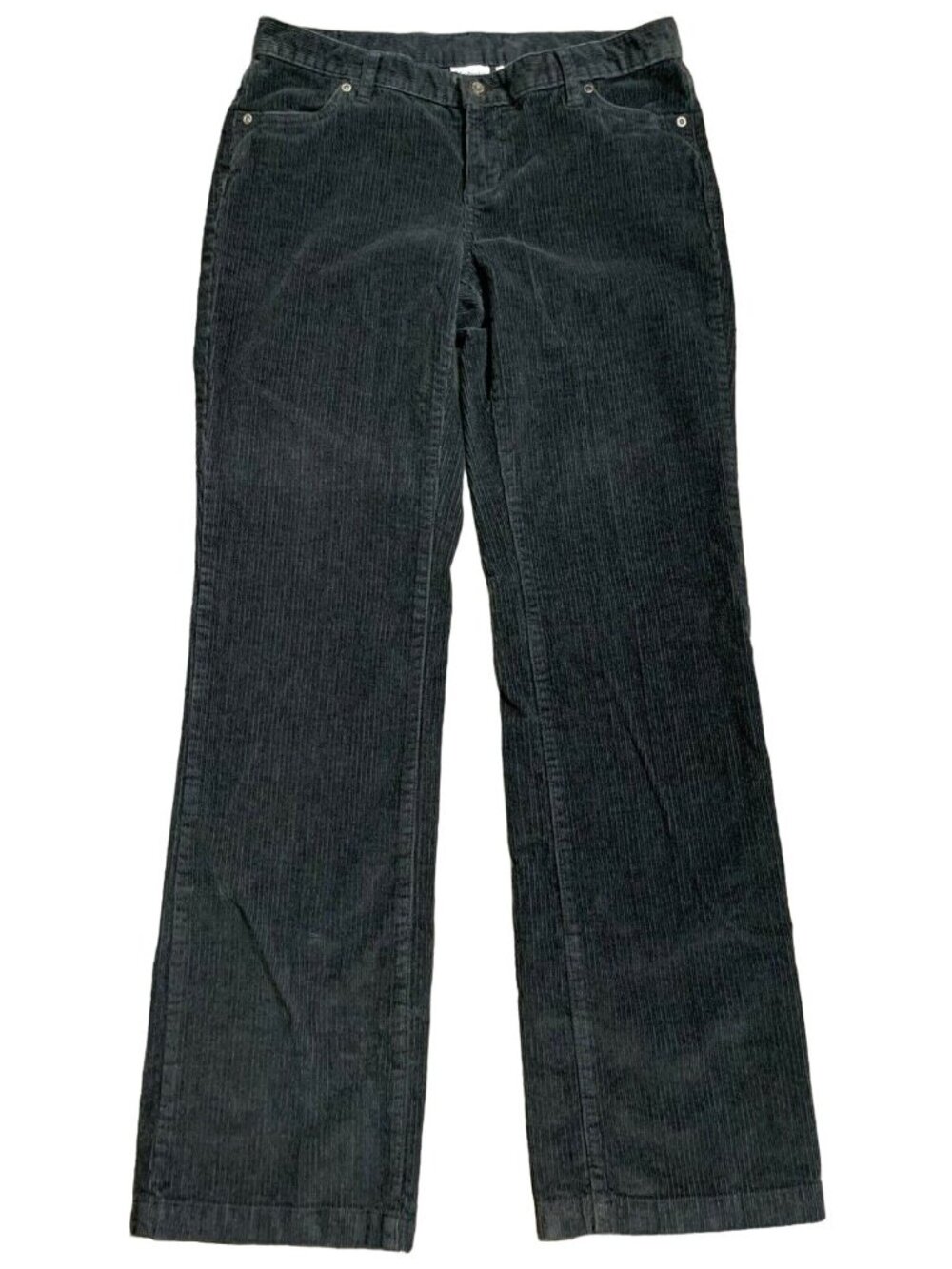 Columbia Corduroy Pants Womens Size 6 Gray Straight Leg Low Rise Embroidered